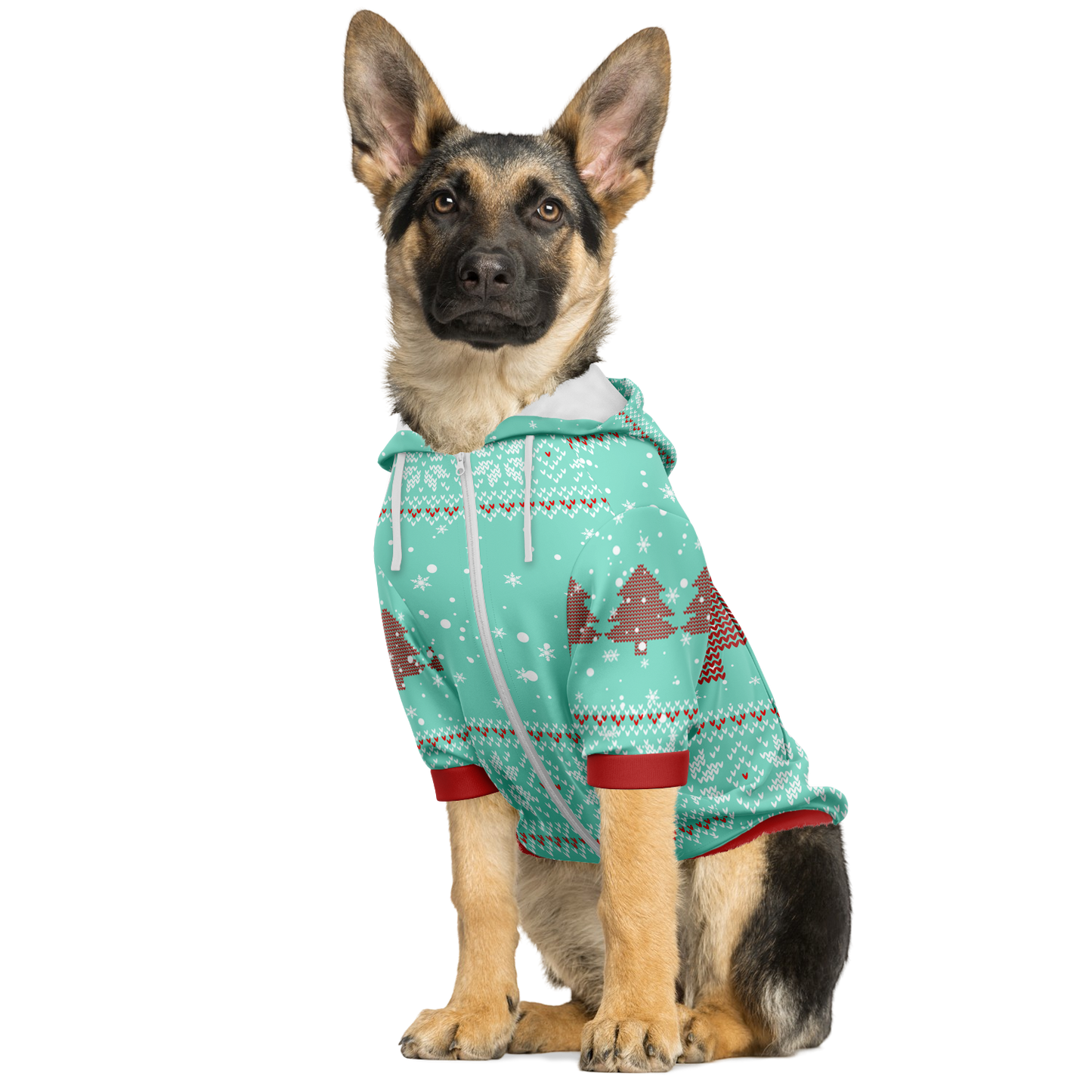 Fashion Dog Zip-Up Hoodie | Merry Woofmas | Matchy Matchy