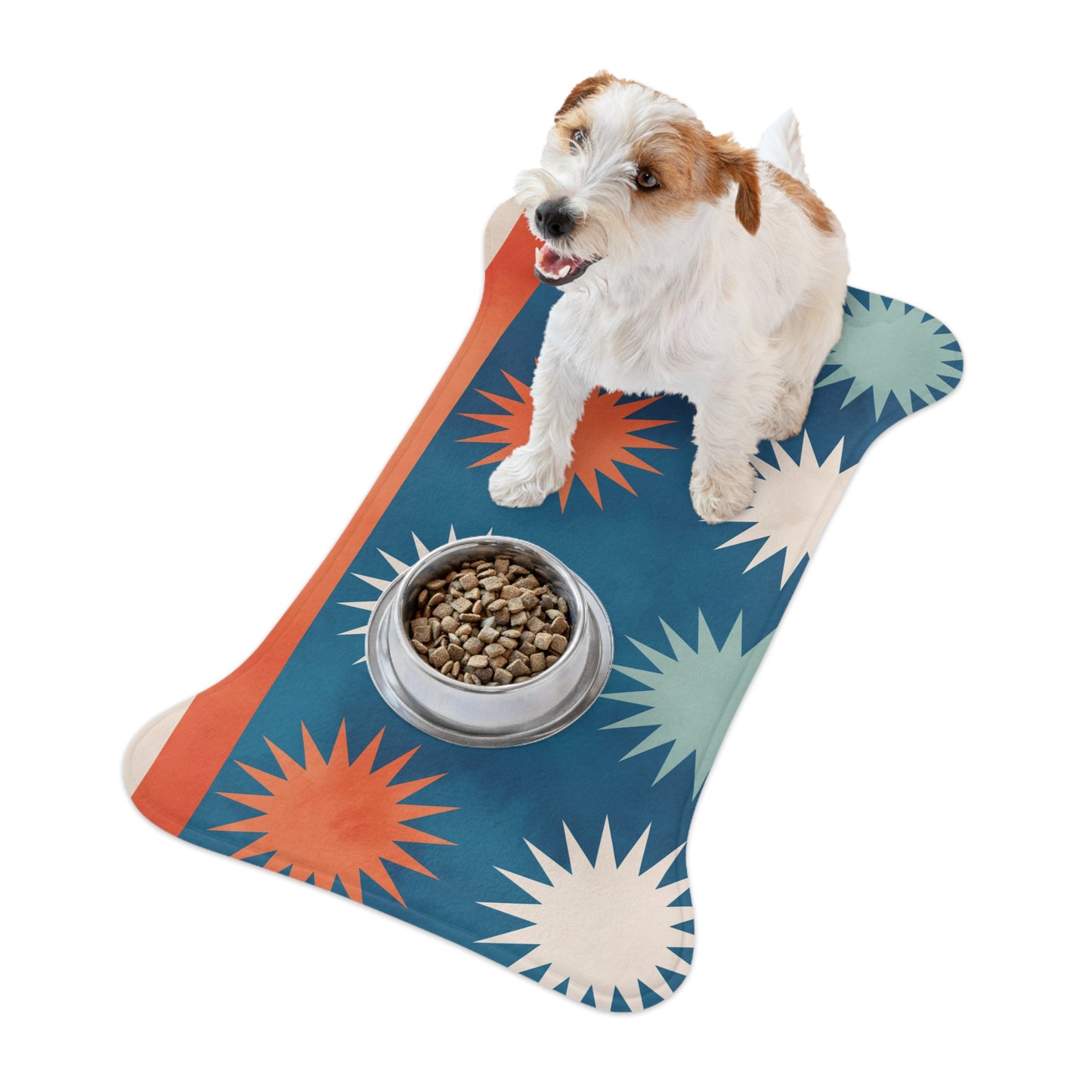 "Starburst Boho Haven" | Pet Feeding Mat