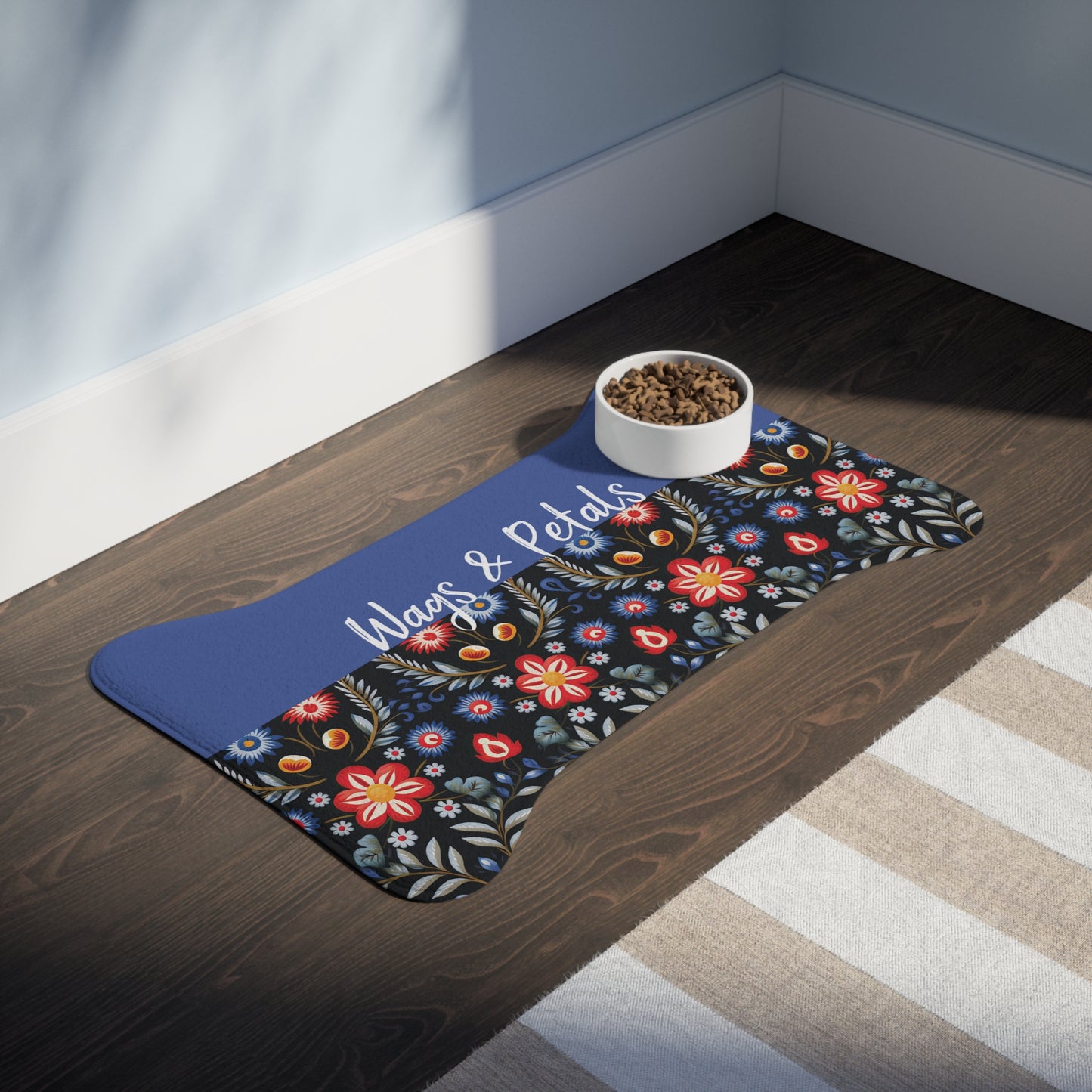 "Wags & Petals" | Pet Feeding Mat