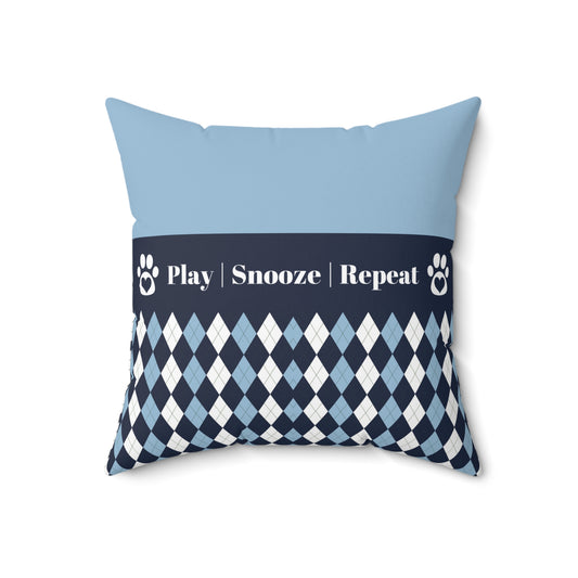 "Play|Snooze|Repeat" | Accent Pillows