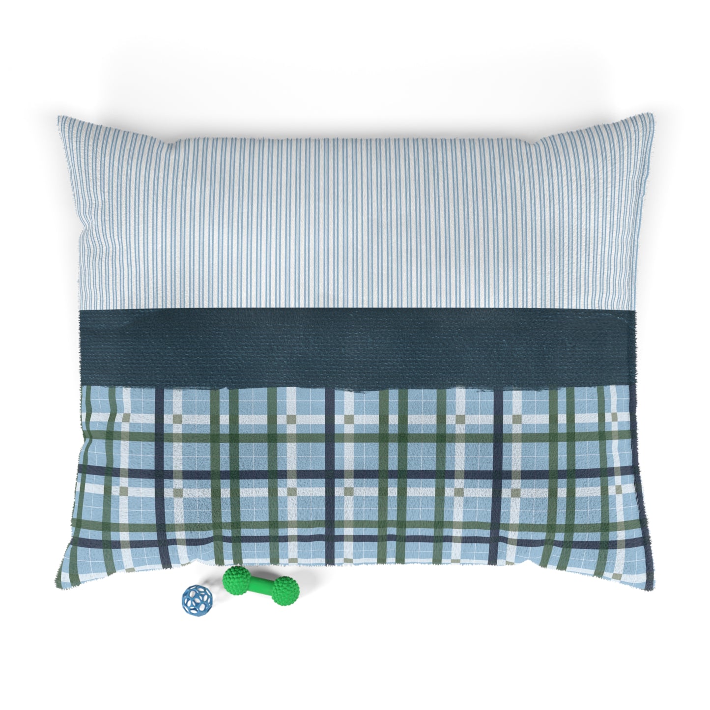 "Paws & Stripes Plaid Paradise" | Pet Bed