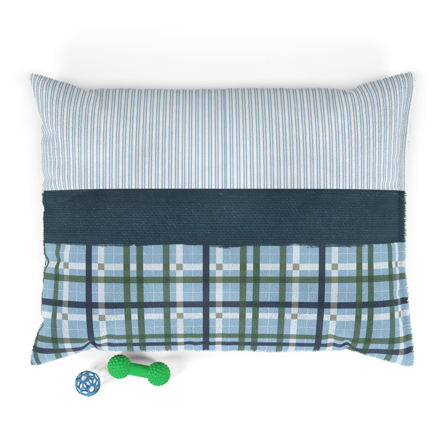 "Paws & Stripes Plaid Paradise" | Pet Bed