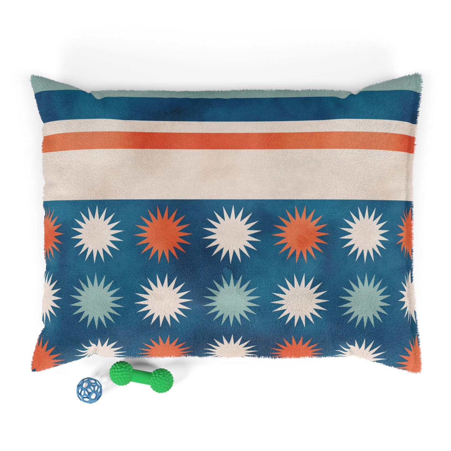 "Starburst Stripes Boho Haven" | Pet Bed