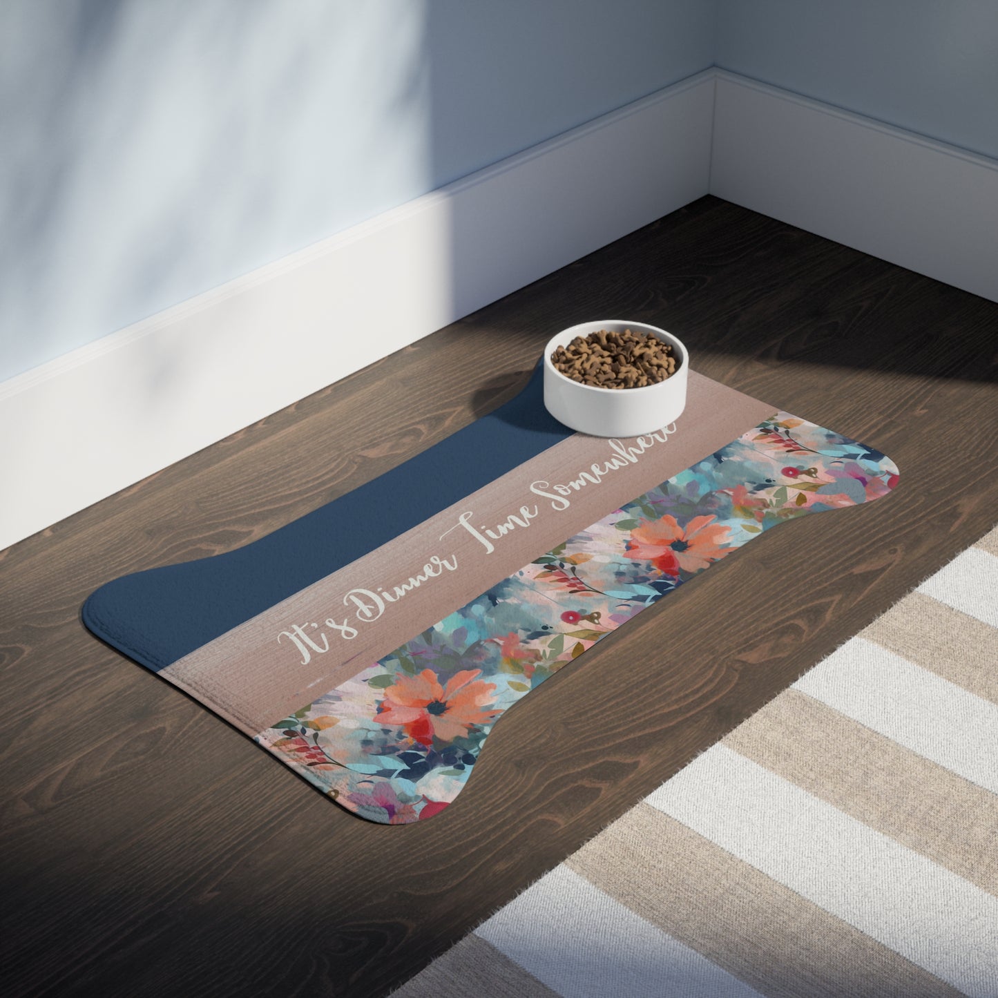 It's Dinner Time Somewhere | Pet Feeding Mats