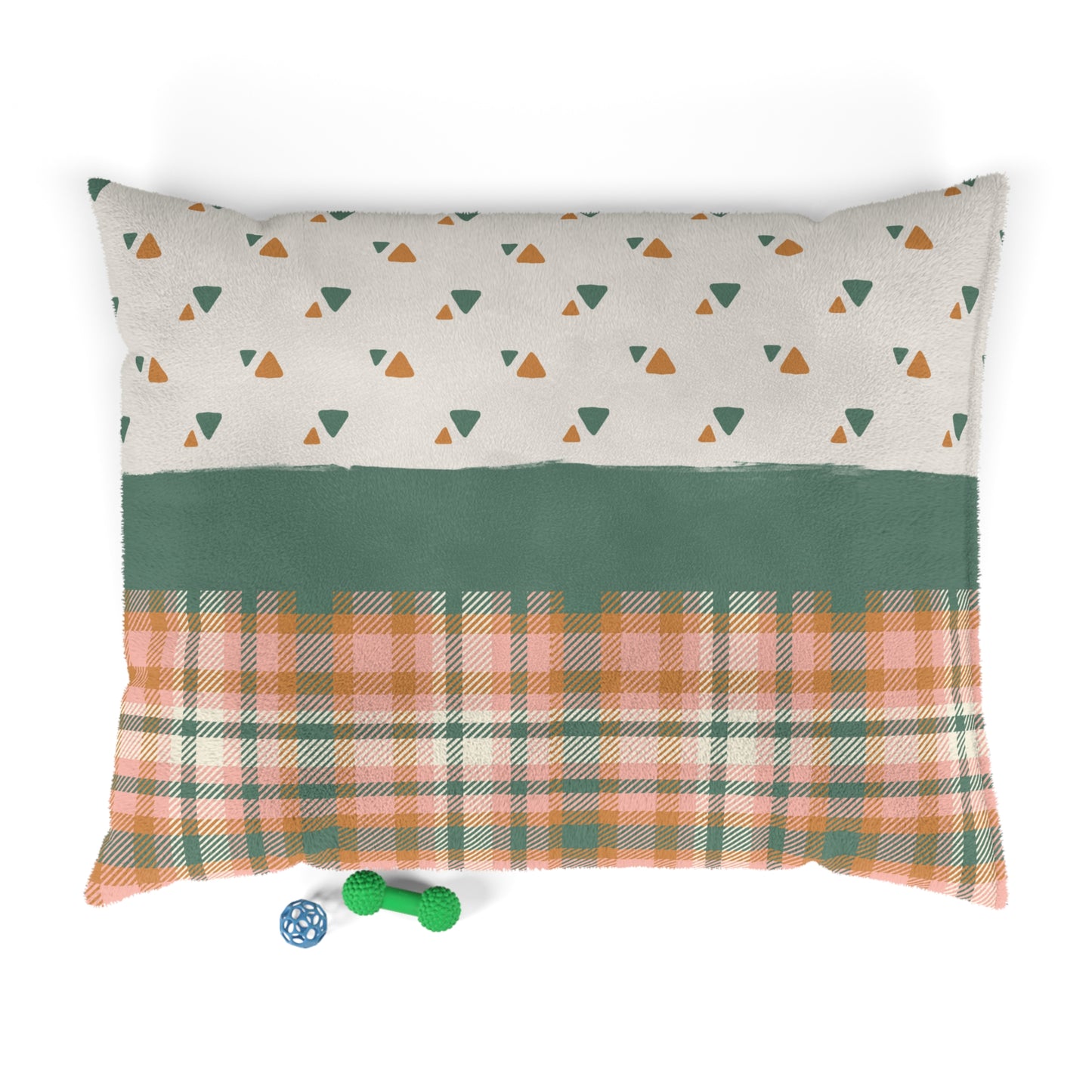 "Geometric Plaid Pup Retreat" | Pet Bed