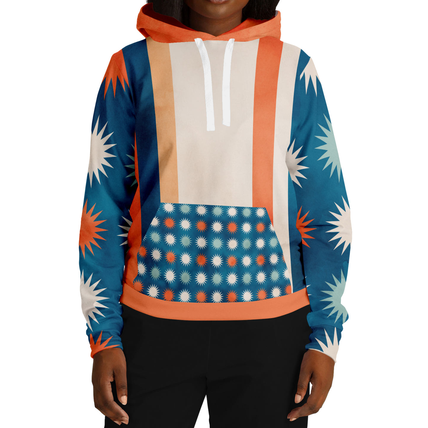 Fashion Unisex Hoodie | "Starburst & Sripes" | Matching Furbaby Hoodie