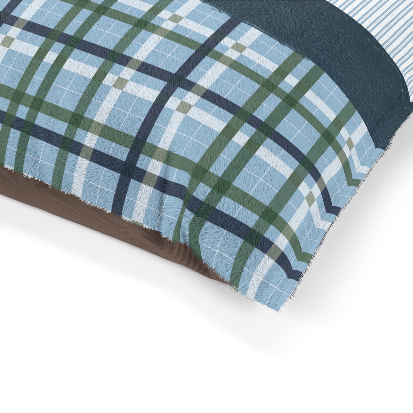 "Paws & Stripes Plaid Paradise" | Pet Bed