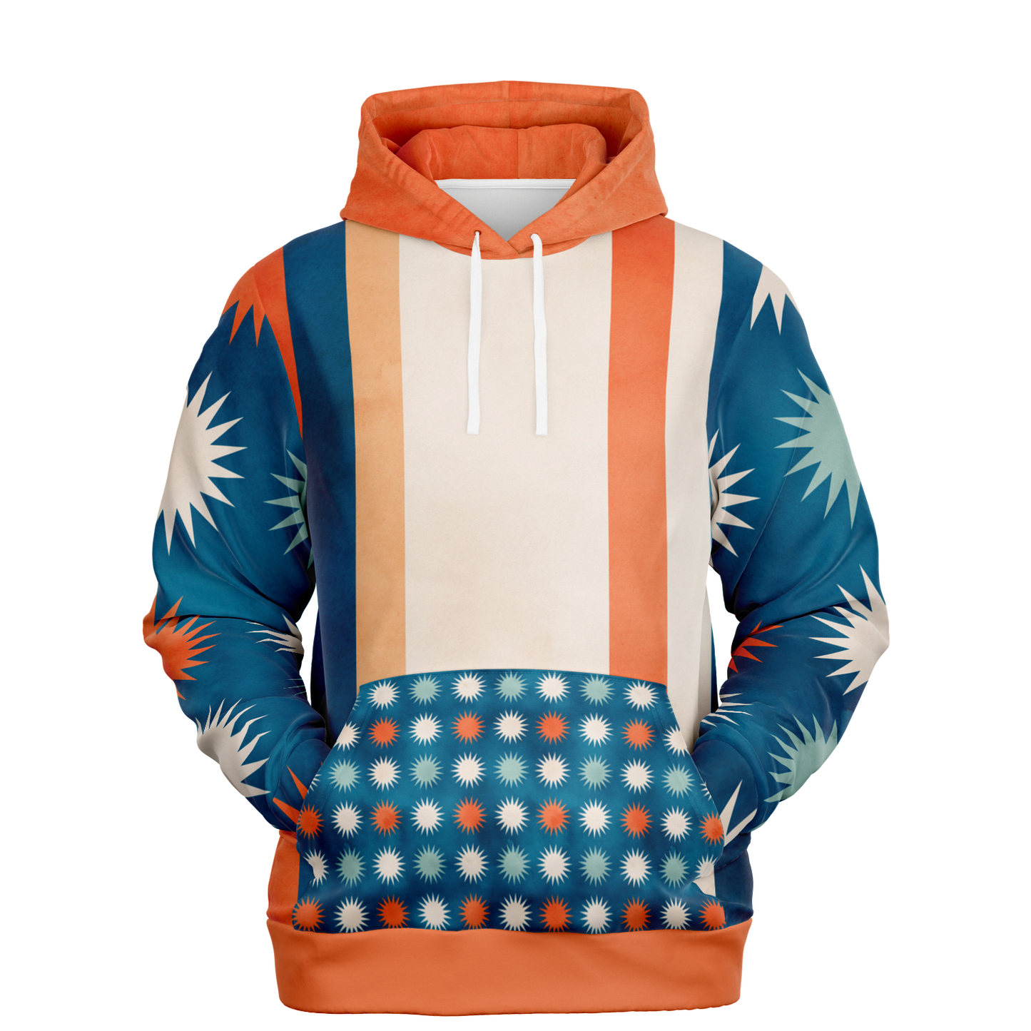 Fashion Unisex Hoodie | "Starburst & Sripes" | Matching Furbaby Hoodie