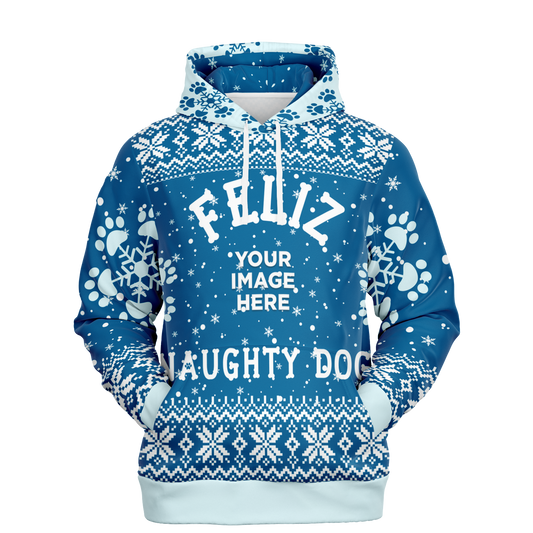 Fashion Unisex Hoodie | "Feliz Naughty Dog" - Personalize with Furbaby's Pic