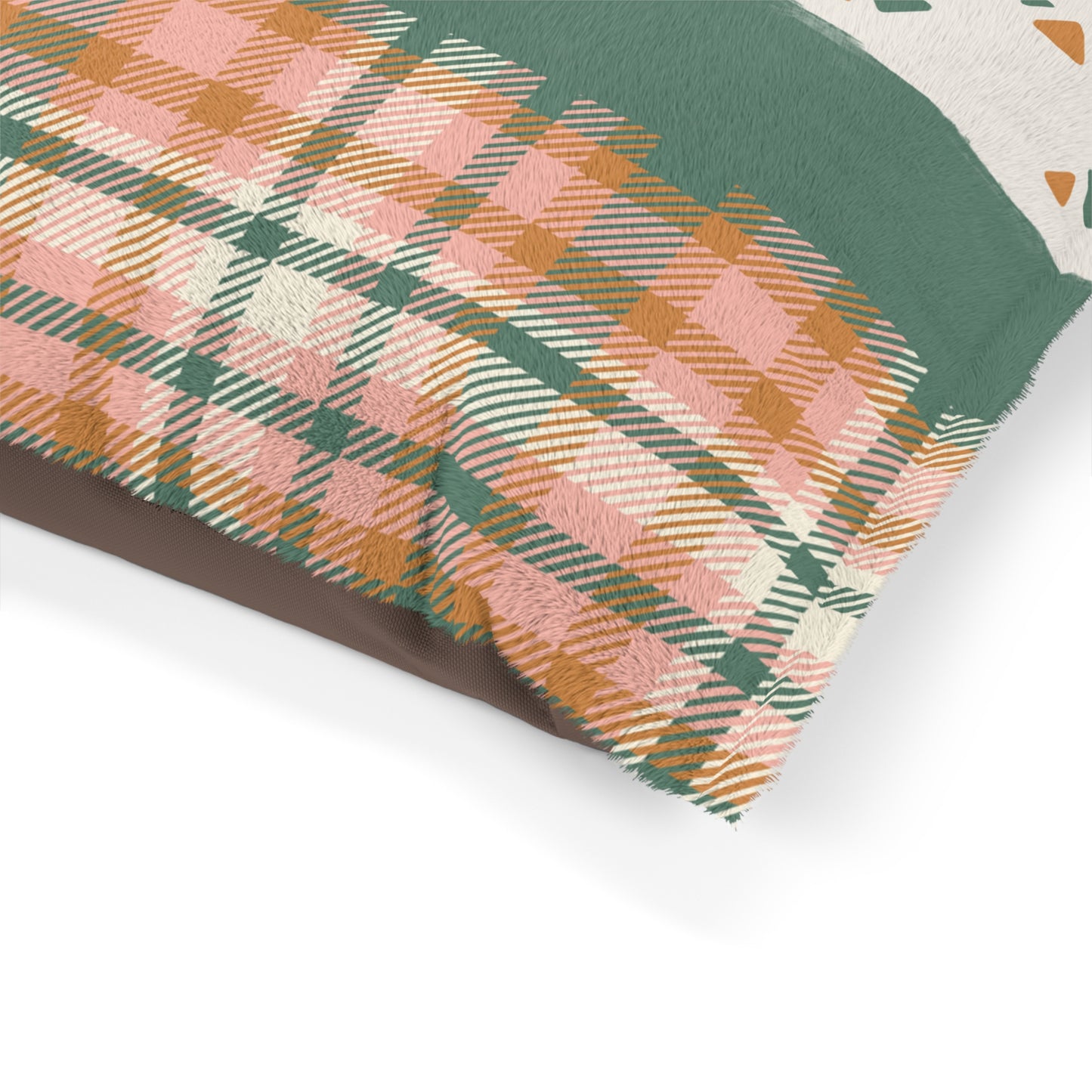 "Geometric Plaid Pup Retreat" | Pet Bed