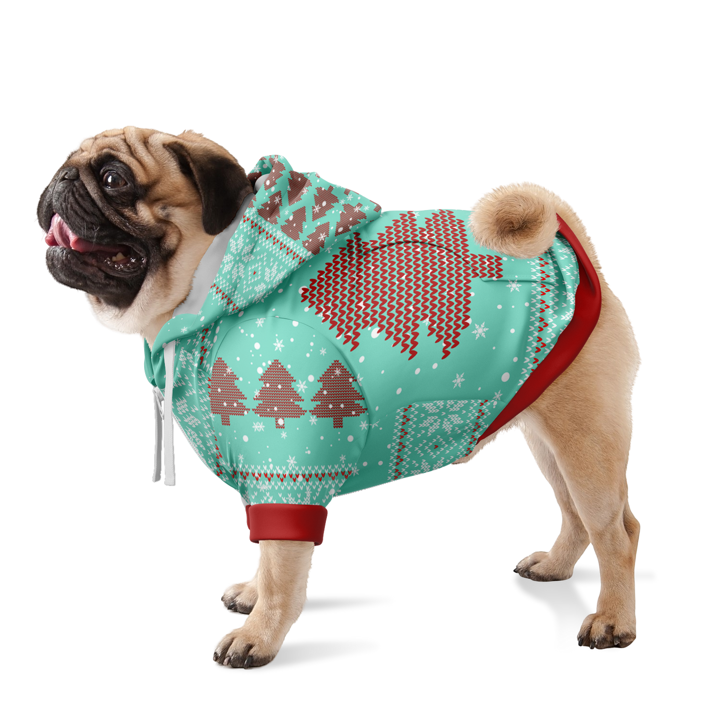 Fashion Dog Zip-Up Hoodie | Merry Woofmas | Matchy Matchy