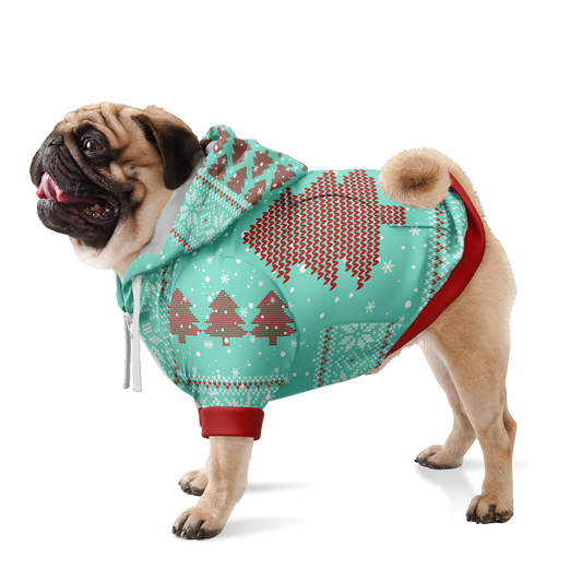 Fashion Dog Zip-Up Hoodie | Merry Woofmas | Matchy Matchy