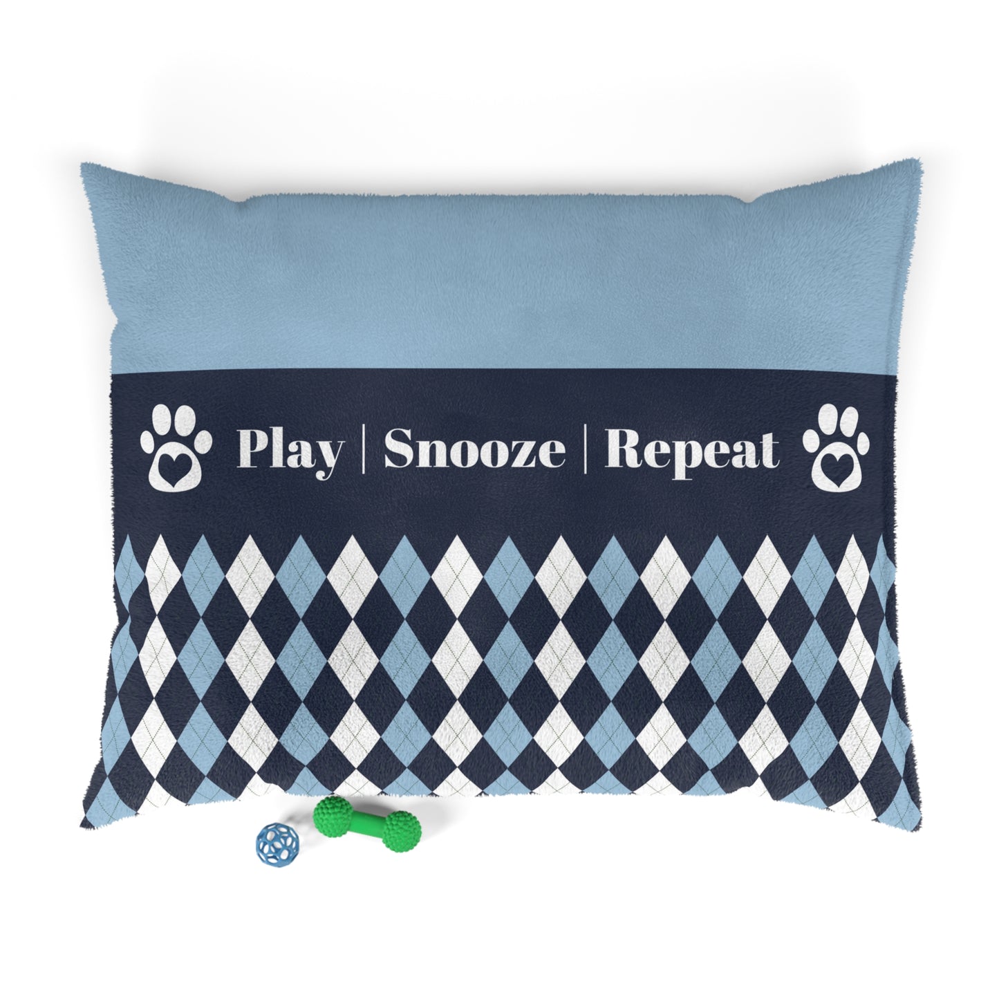 "Play | Snooze | Repeat" | Pet Bed