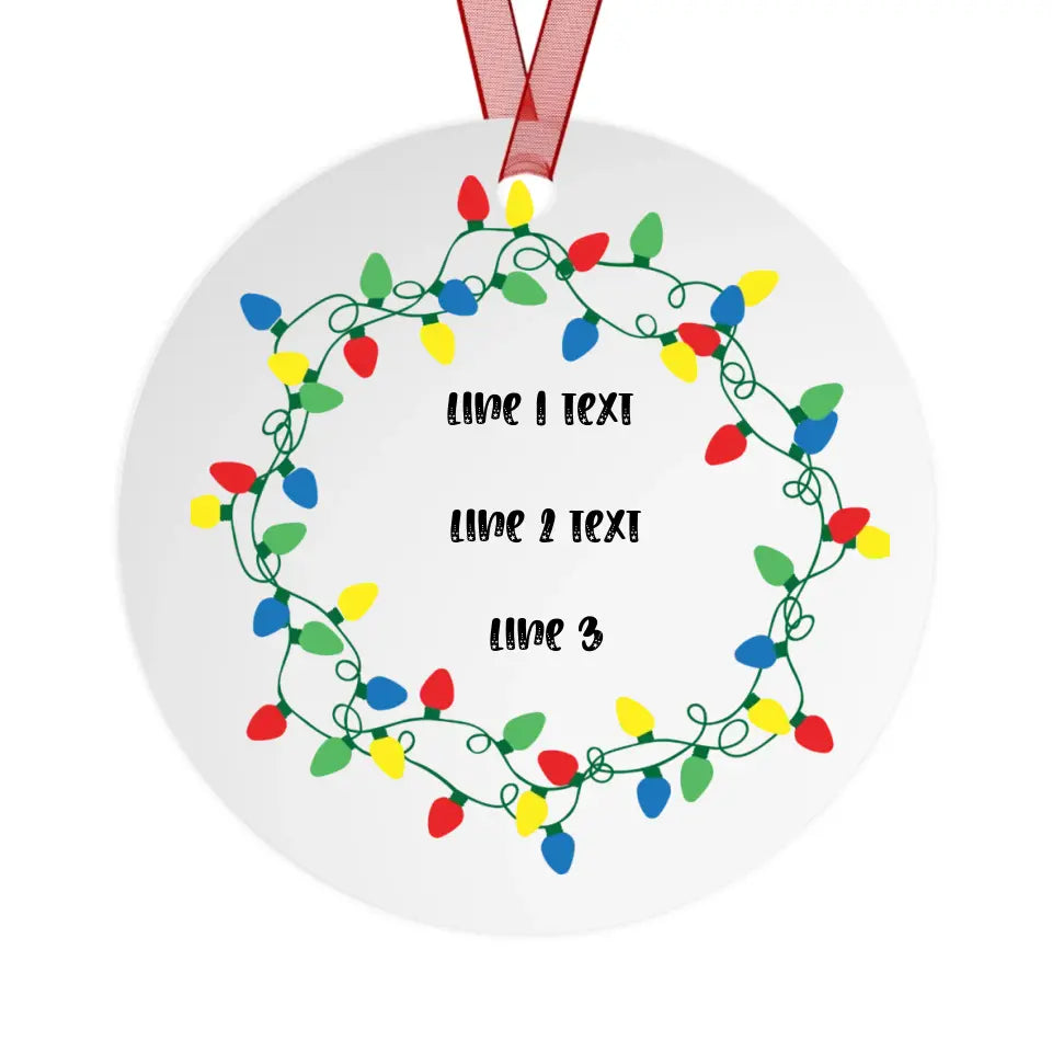 Personalize Metal Ornament |Festive | Personalize