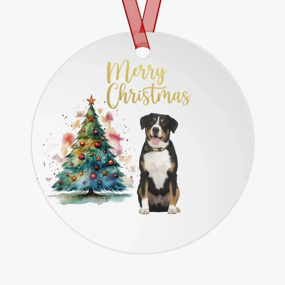 Round Metal Ornament | Winter Scenes | Personalize