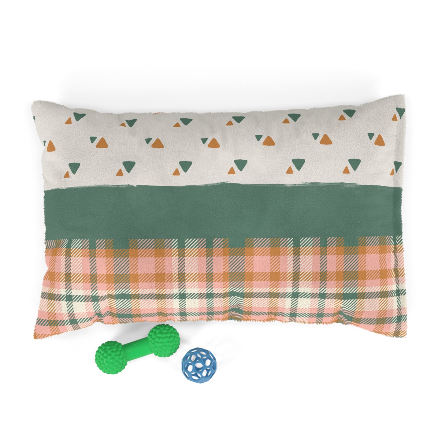 "Geometric Plaid Pup Retreat" | Pet Bed