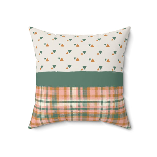 "Geometric Plaid Pup Retreat" | Accent Pillows