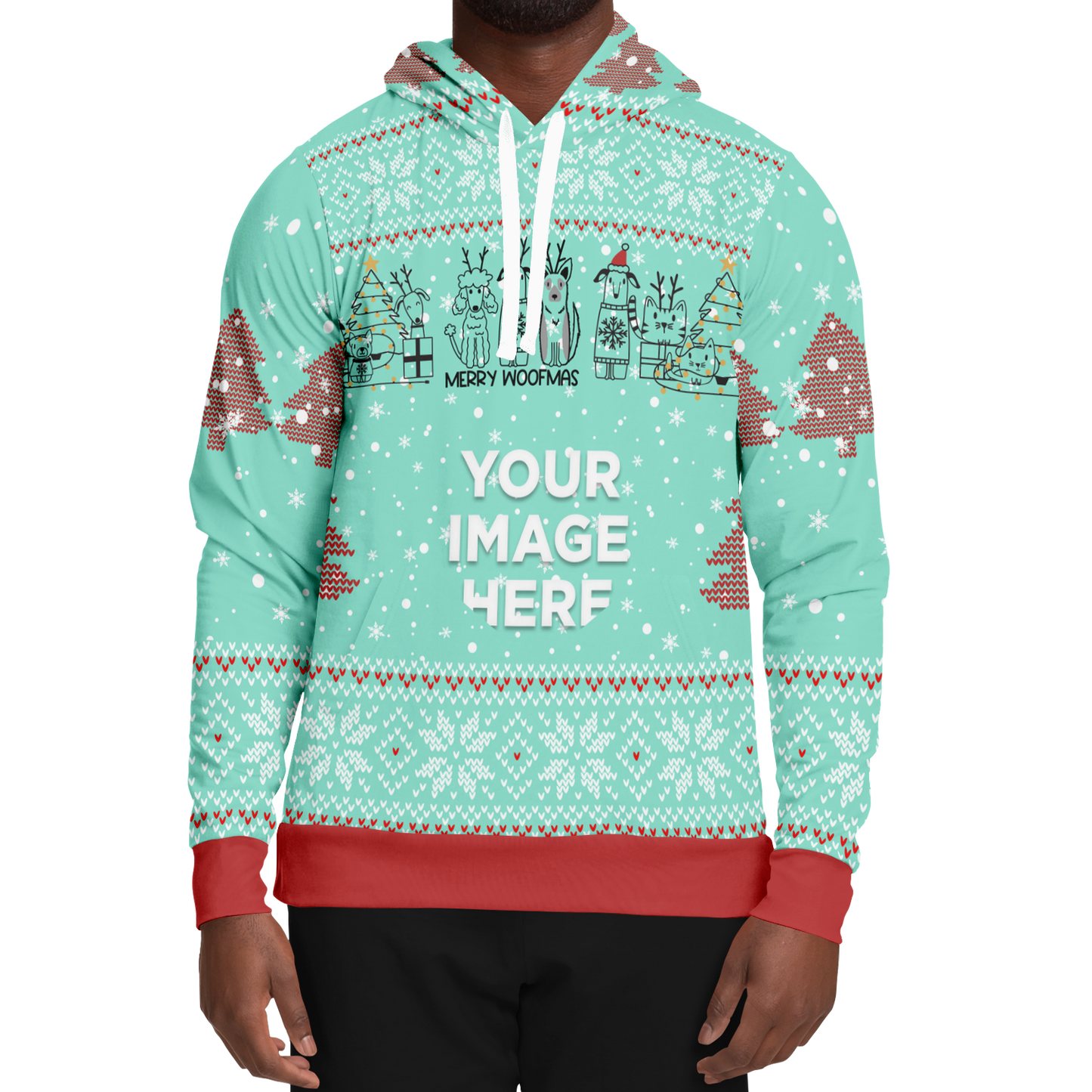 Fashion Unisex Hoodie| "Merry Woofmas" - personalize with Pic