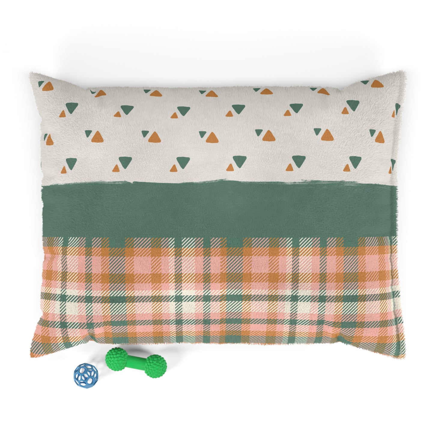 "Geometric Plaid Pup Retreat" | Pet Bed