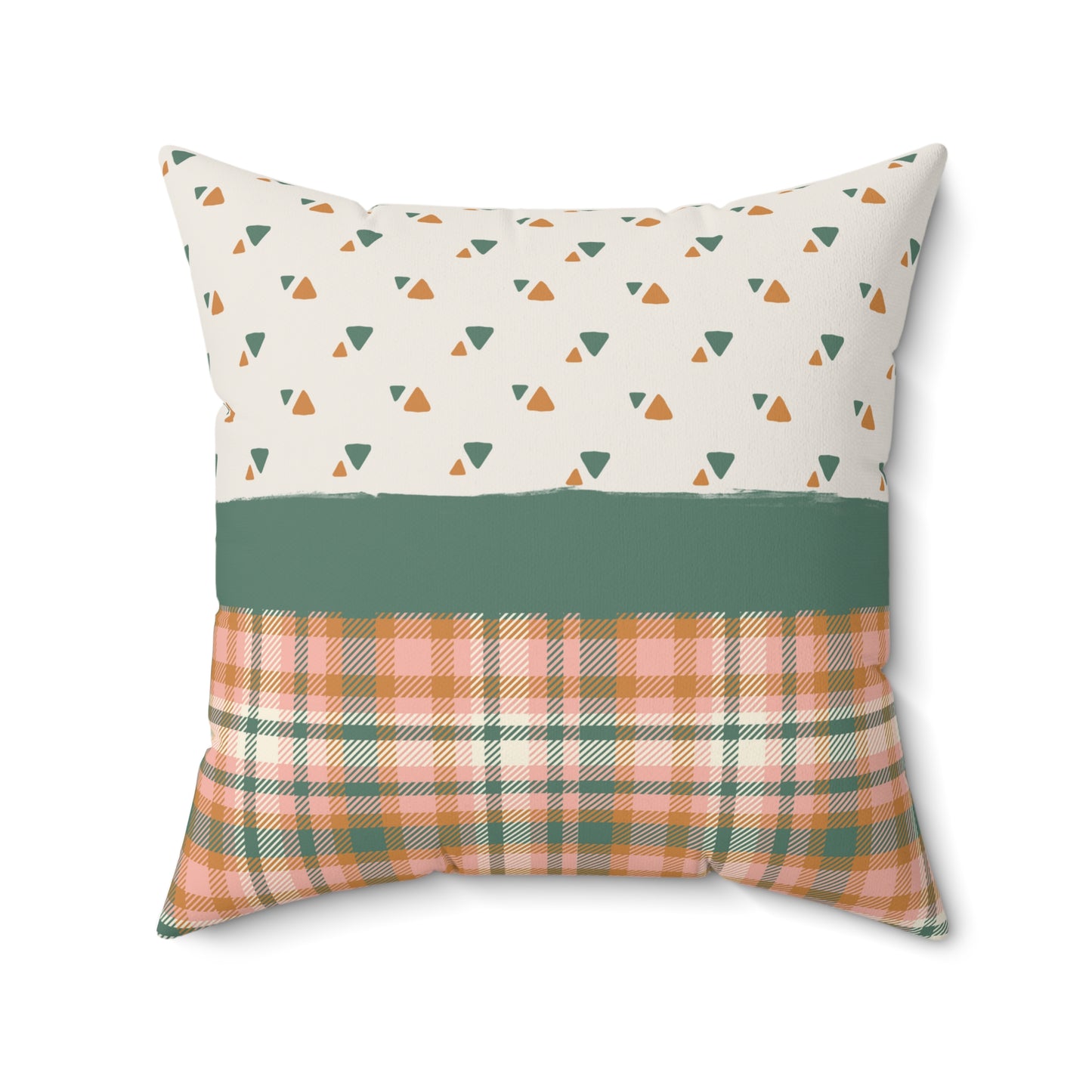 "Geometric Plaid Pup Retreat" | Accent Pillows