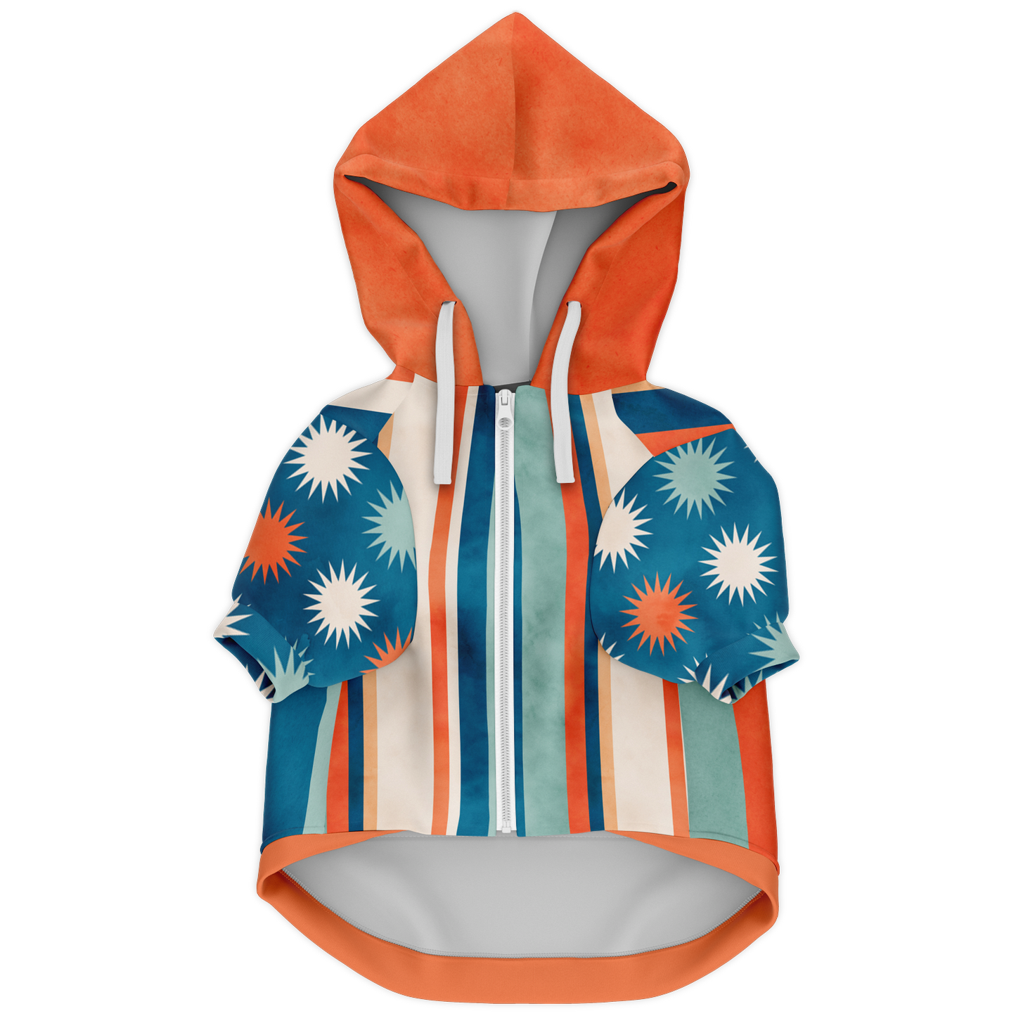 Fashion Dog Zip-Up Hoodie | Starburst & Stripes | Matchy Matcy