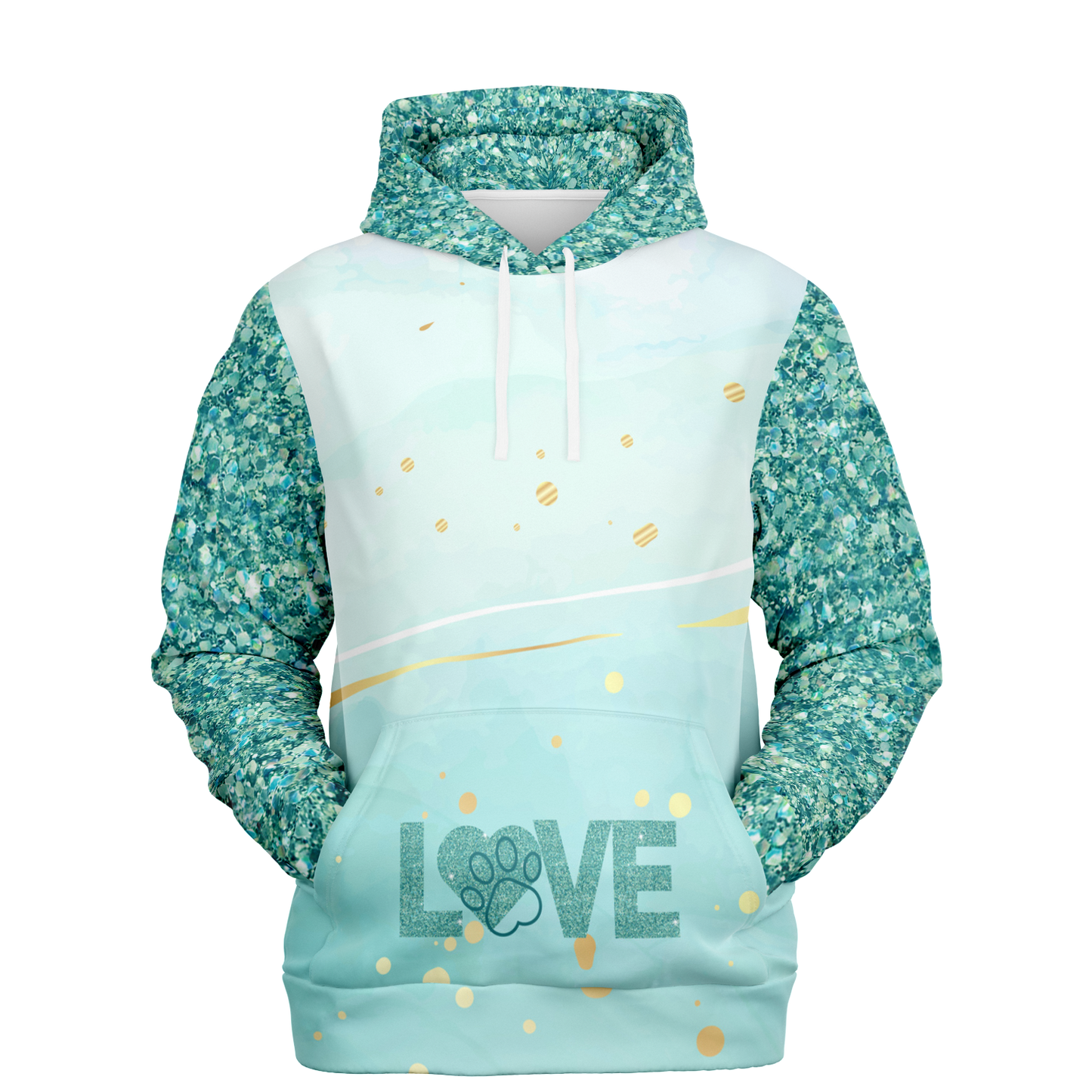 Fashion Unisex Hoodie | Faux Glitter - Matching Furbaby Hoodie